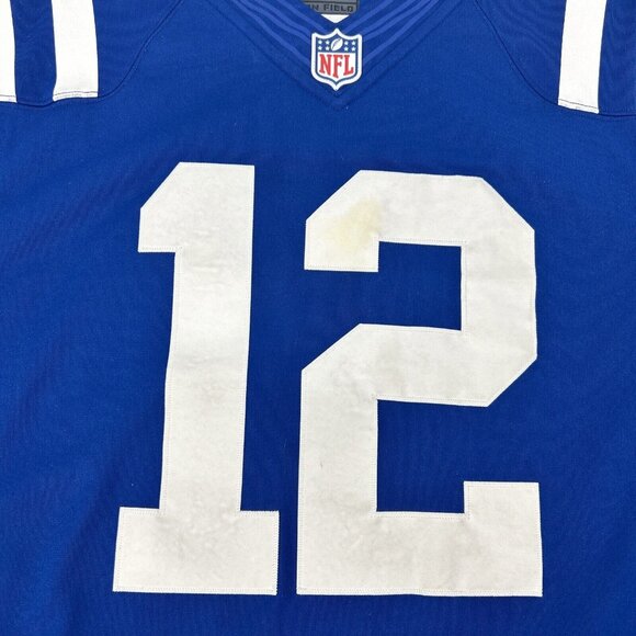 Indianapolis Colts Andrew Luck #12 NFL Jersey Nike On Field Men’s XL Blue Stitch - Picture 3 of 12